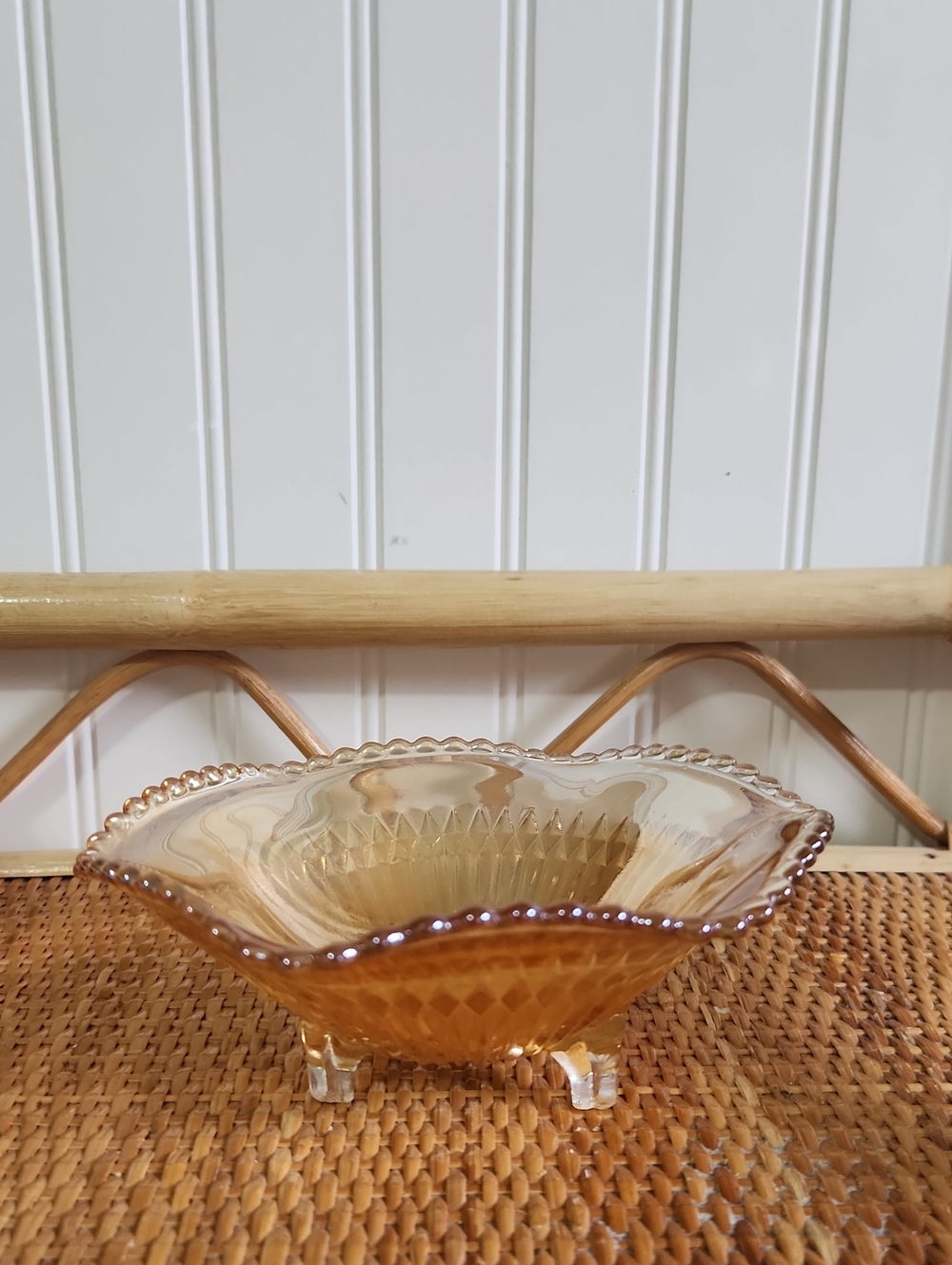 Jeannette Matgold Carnival Glass Dish